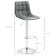 image 7 of HOMCOM Bar Stools Set of 2 Adjustable Counter Barstools W/ Footrest Grey