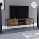 image 1 of Vida Designs Brooklyn 2 Drawer TV Unit - Dark Wood | Black | Dark Wood | 1