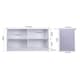 image 5 of Living and Home Sideboard Cabinet with Open Shelves, White