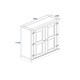 image 6 of Core Products Corona, 2 Door Cupboard Unit H110cm x W80cm x D29.6cm Brown