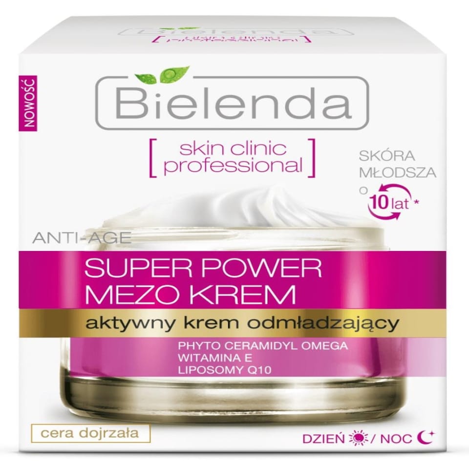 image 1 of Bielenda Skin Clinic Professional Super Power Mezo Anti-Age Actively Rejuvenating Day Night Cream 50ml