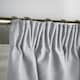 image 3 of Velvet Chenille Thermal Fleece Lined Single Pencil Pleat Taped Top Door Curtain - 137cm x 213cm - Silver