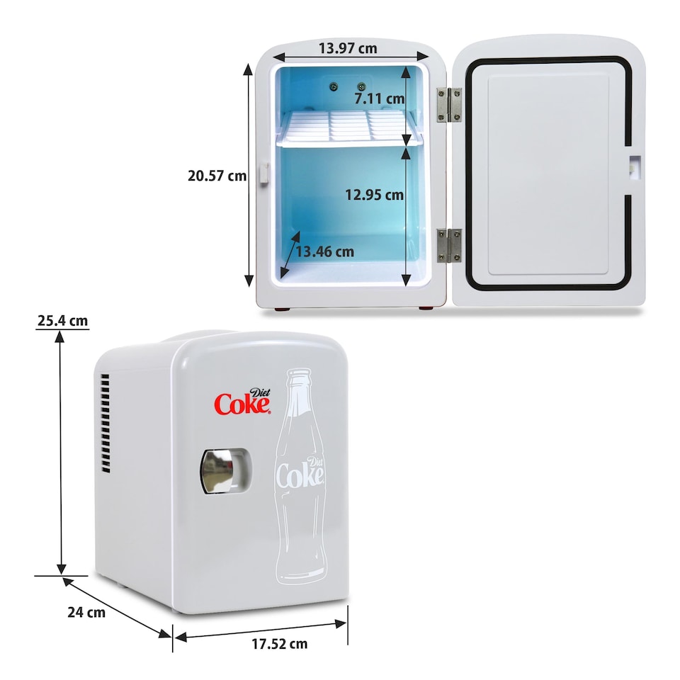 image 1 of Coca-Cola Diet Coke 4L Cooler/Warmer 12V DC 230V AC Mini Fridge, Gray