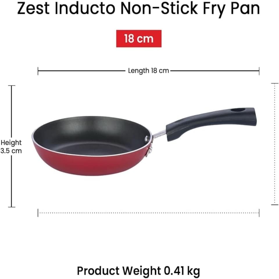 image 1 of Vinod Zest Inducto Non-Stick Frying Pan 18cm