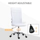 image 3 of Vinsetto Armless Office Chair with Adjustable Height Mesh Back Wheels White