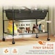 image 6 of PawHut Hamster Cage, 3 Tier Gerbil Cage on Wheels with Storage Shelf