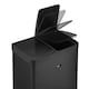 image 4 of Cooks Professional Dual Pedal Recycle Bin 60L with 2 x Compartments & Soft Close Lids | Black