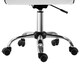 image 8 of HOMCOM Armless Mid-Back Adjustable Office Chair with 360 Swivel White