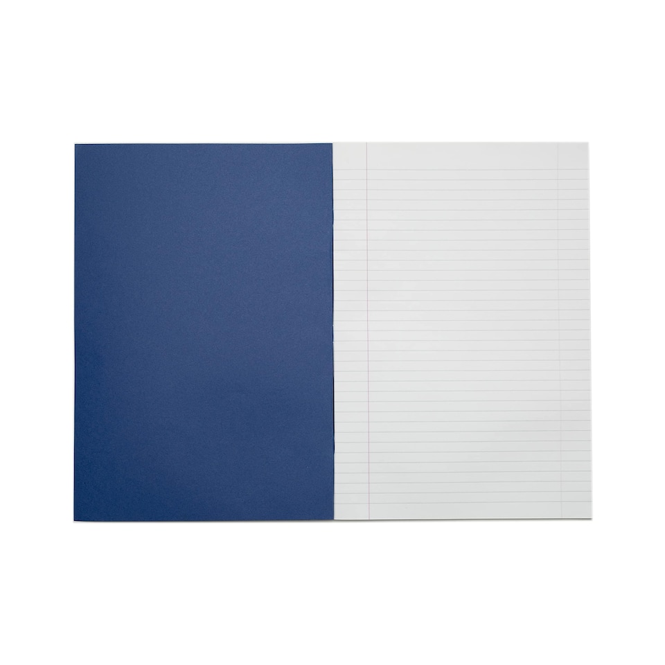 image 1 of Rhino 80 Page 8mm Lined Margin Exercise Book Dark Blue A4 50 Pack