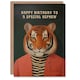 image 1 of Special Dapper Cool Hipster Fashion Fun Tiger Nephew Birthday Card