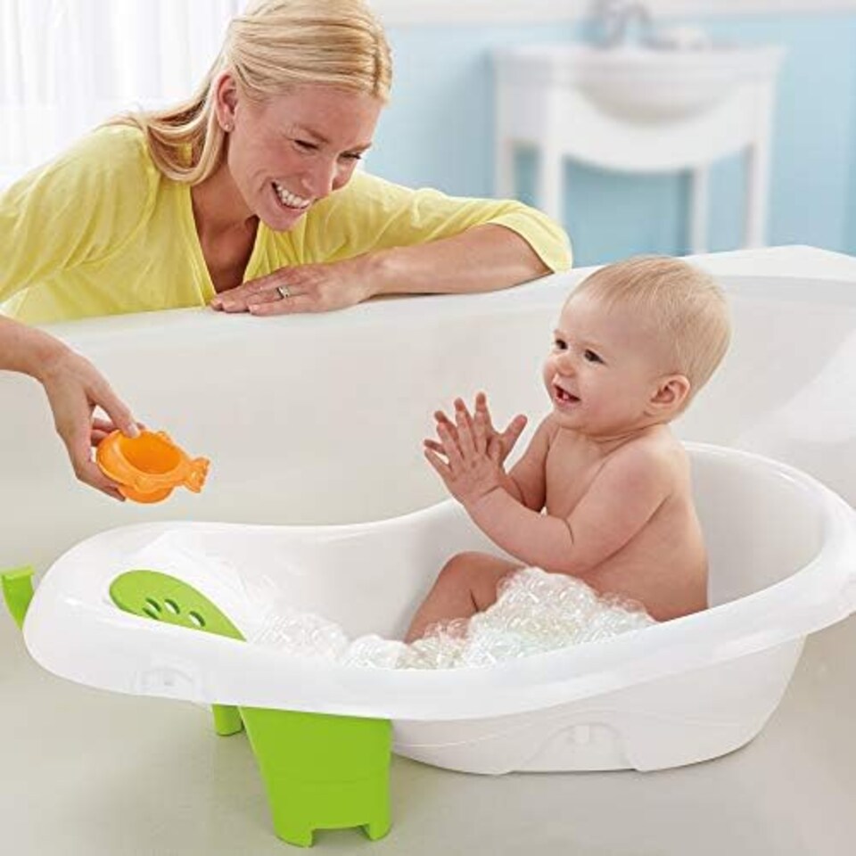 image 1 of Fisher Price Baby To Toddler 4 In 1 Sling Seat Bath Tub