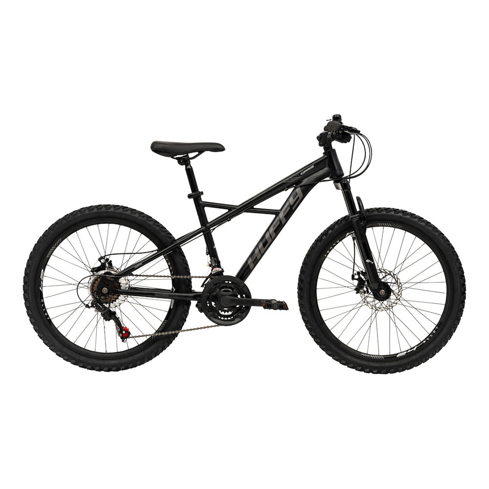image 1 of HUFFY Korros 24-Inch 21-Speed Black Hardtail Mountain Bike (24382W)