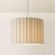 image 4 of ValueLights Hallie Natural Stripe Large Ceiling Lamp Shade & Bulb | Brown