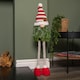 image 4 of 76cm Red and White Christmas Tree Standing Gonk with Striped Hat and Extendable Legs