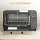 image 5 of HOMCOM Mini Oven 9L Countertop Toaster Oven with Timer Control 750W Cream