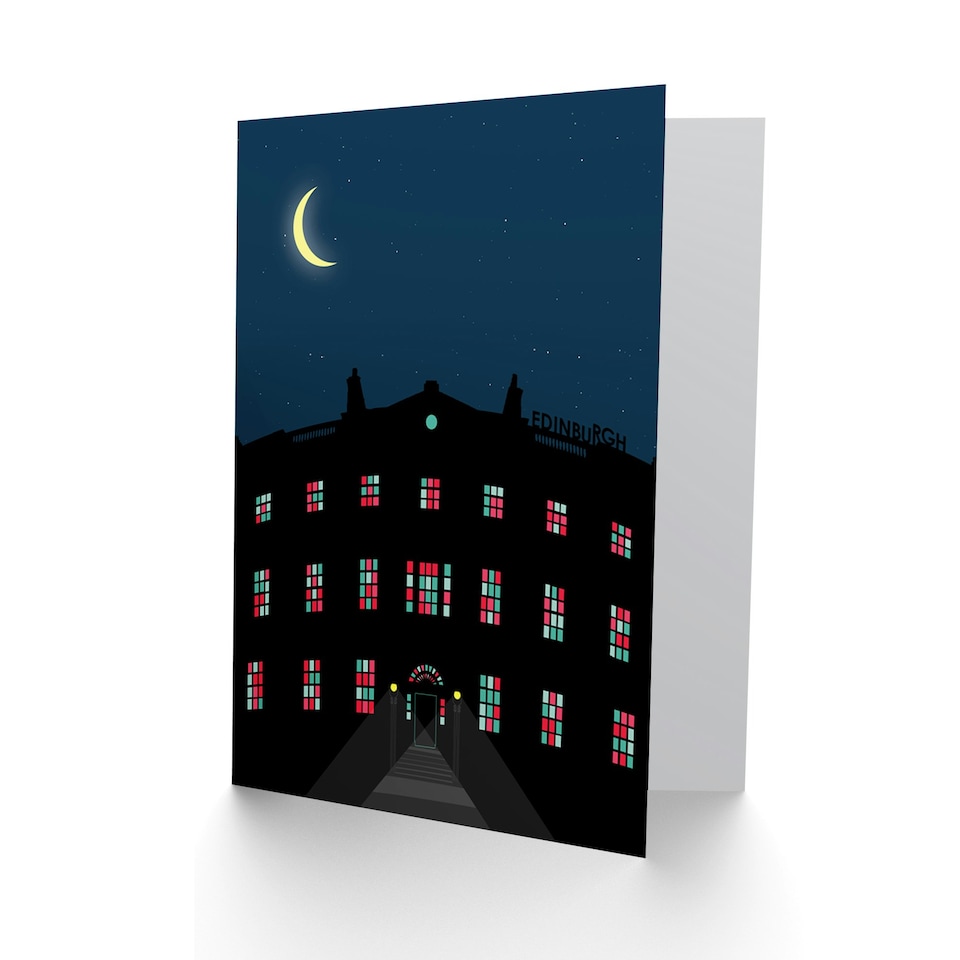 image 1 of Bute House Night Sky Edinburgh Scotland Art Card
