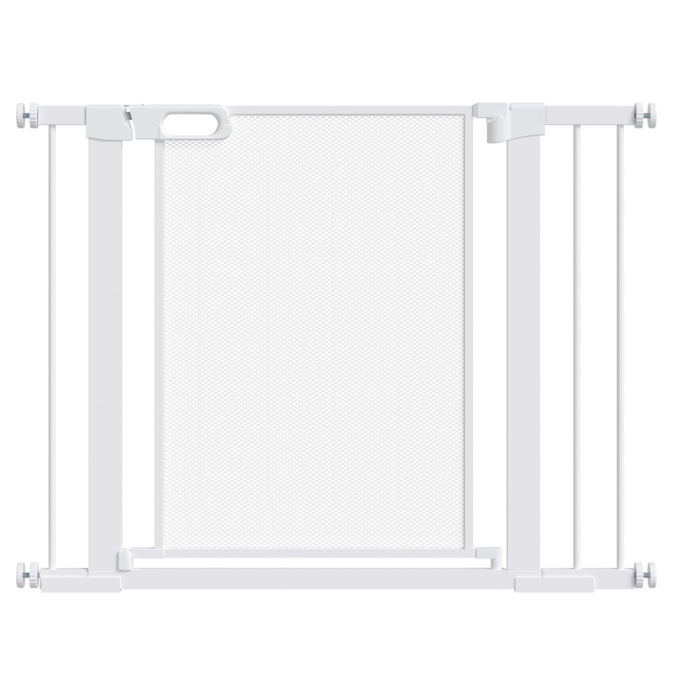 image 1 of Pressure Fit Safety Gate for Doors, Dog Gate w/ Auto Close, 75-103 cm - White