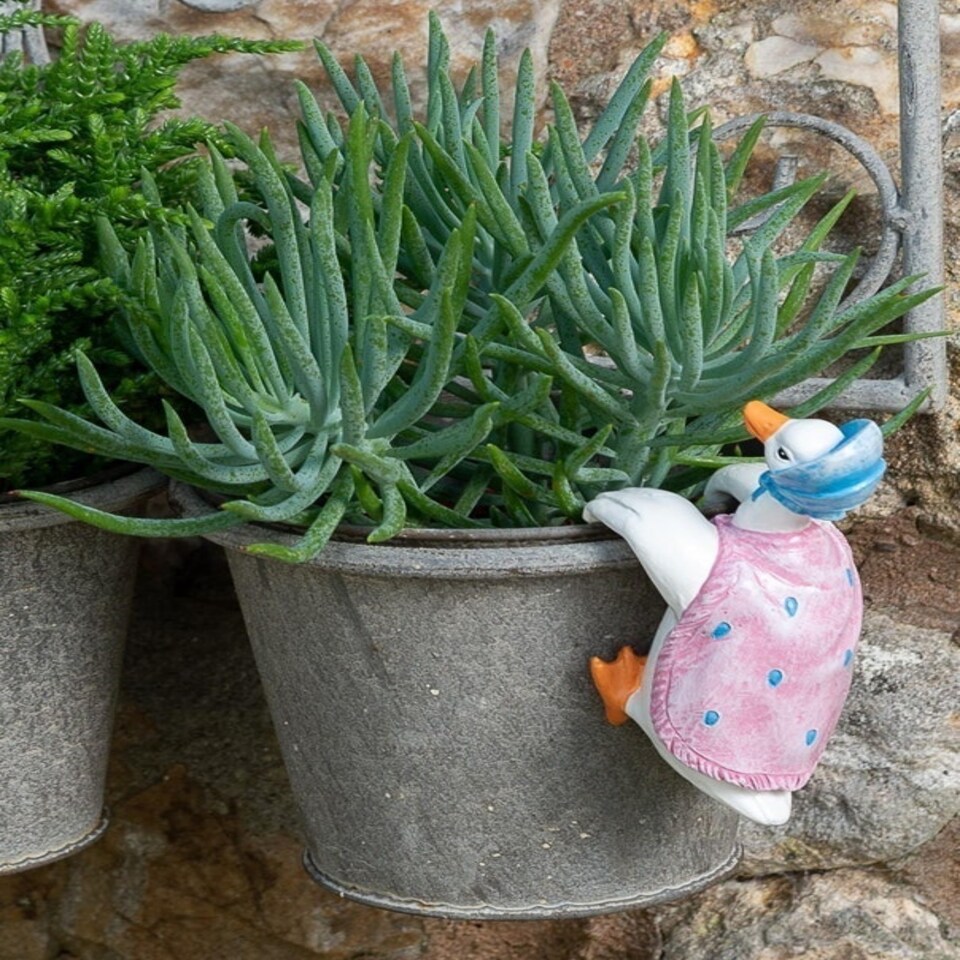 image 1 of Beatrix Potter Jemima Puddle-Duck Plant Pot Hanger - L11.5 x W5 x H6.5 cm