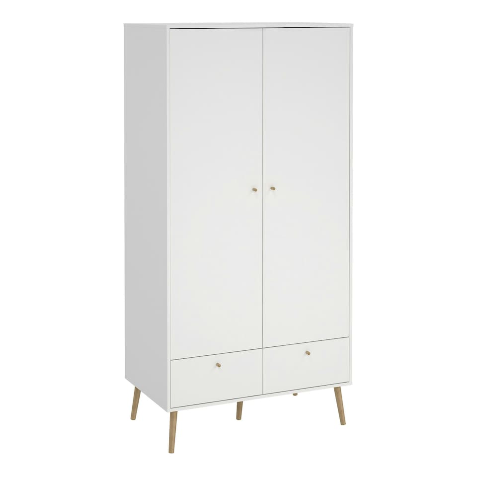 image 1 of Cumbria Wardrobe with 2 Doors + 2 Drawers White