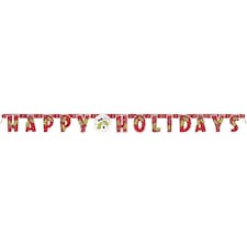 Unique Party Happy Holidays Banner - Red - One Size