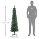 image 7 of HOMCOM 5.5FT Artificial Snow Dipped Christmas Tree Home Indoor Decoration Green