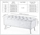image 4 of 137cm Amara Chesterfield Ottoman Storage Bench - Plush Velvet Shoes Bench - White Upholstery Footstool Storage with Legs