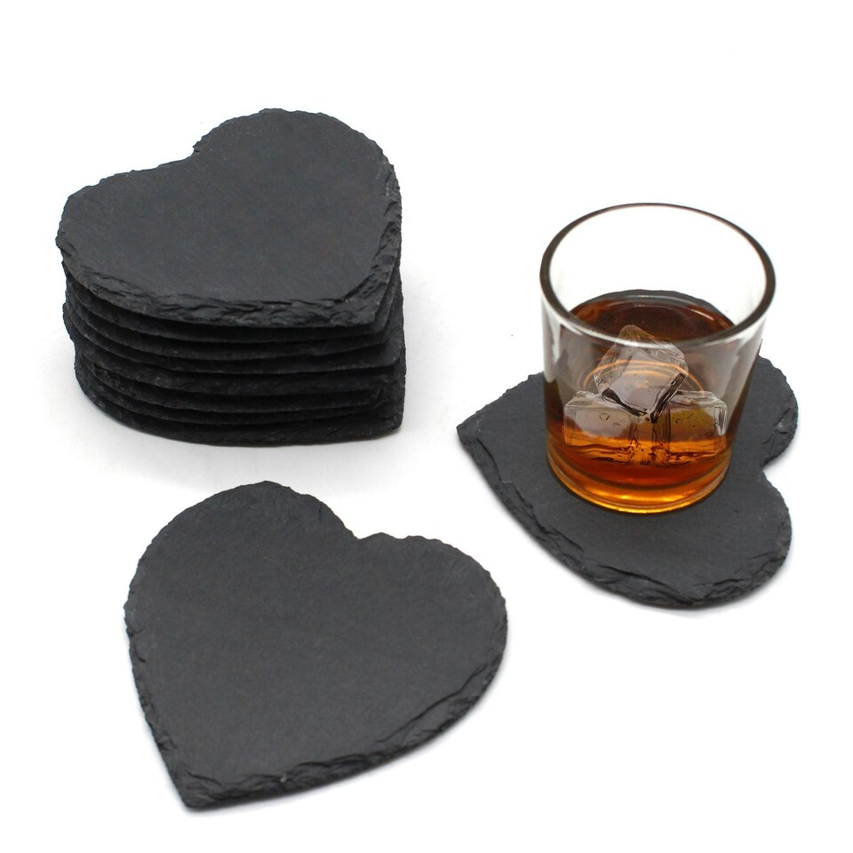 image 1 of Van Gogh Slate Coasters Heart Personalized Craft 11cm 50pcs Bulk