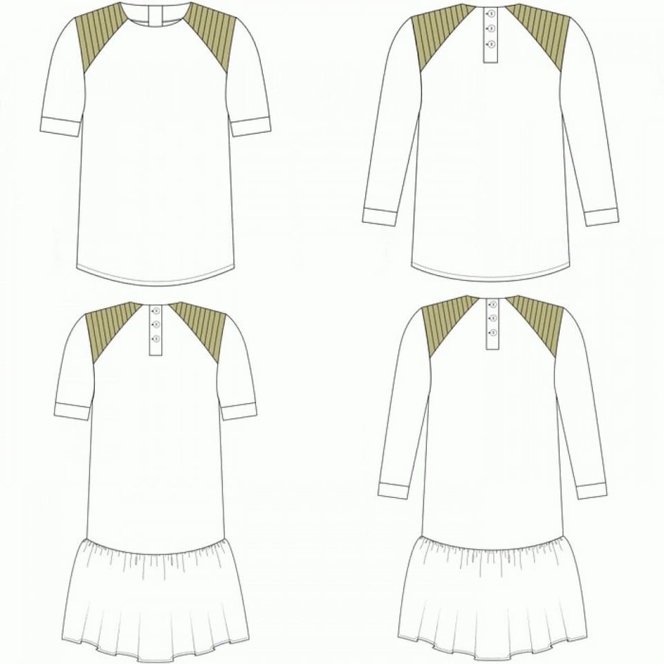 image 1 of You Made My Day March Origami Blouse & Dress Paper Sewing Pattern – Children’s & Teenagers’ Dresses & Tops, Ages 18 Months–14 Years, Intermediate
