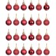 image 2 of Christmas Decorations Baubles dark red 3cm 12pcs set pvc