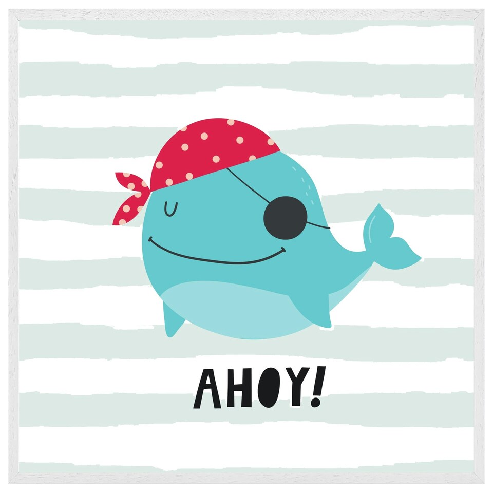 image 1 of Ahoy! whale (Picture Frame) White | S