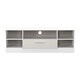 image 1 of Trent Wide 1 Drawer TV & Media Unit in Grey Matt & White (Ready Assembled) | Grey | Grey Matt & White