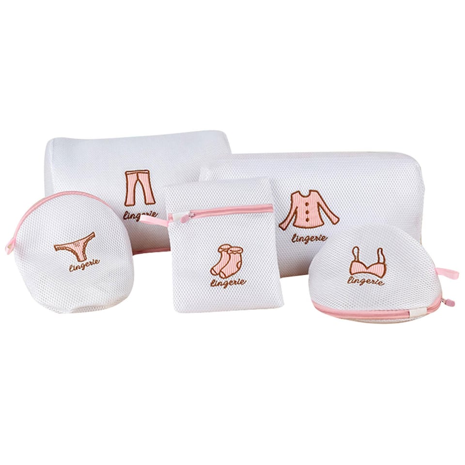 image 1 of Haven Zippered Mesh Laundry Clothes Bra Washing Bag, White