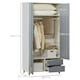 image 8 of HOMCOM 2 Door Wardrobe with Drawers, Hanging Rail, Shelves
