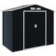 image 1 of Outsunny 7 x 4ft Garden Shed Storage with Foundation Kit and Vents, Dark Grey