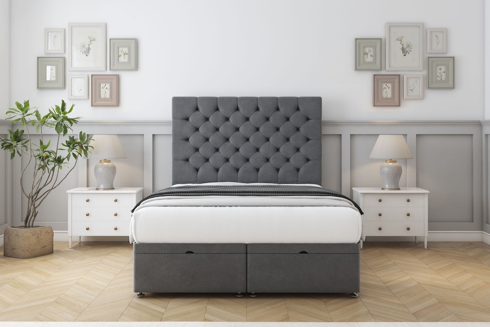 image 1 of Sloomy Mayfair Armour Coniston Ottoman Bed With Mattress With 26" Strutted Headboard 2'6 Small Single