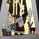image 5 of 35cm Battery Operated Wooden Lit Tree with Santa Scene Christmas Decoration