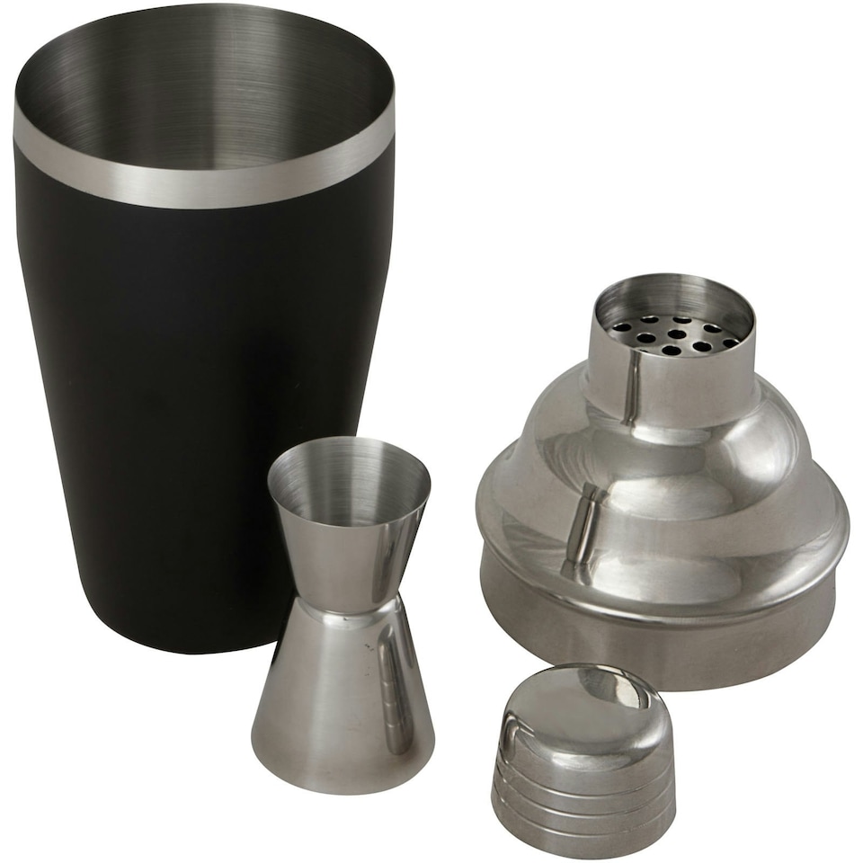 image 1 of Seasons Gaudie Logo Stainless Steel Cocktail Shaker - Solid Black - One Size