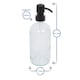 image 3 of Harbour Housewares 2pc Glass Soap Dispenser Set with Bamboo Tray & Labels - 500ml - Clear/Black