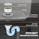 image 6 of HOMCOM Stainless Steel Utility Sink with Cold and Hot Water Pipe Silver Tone