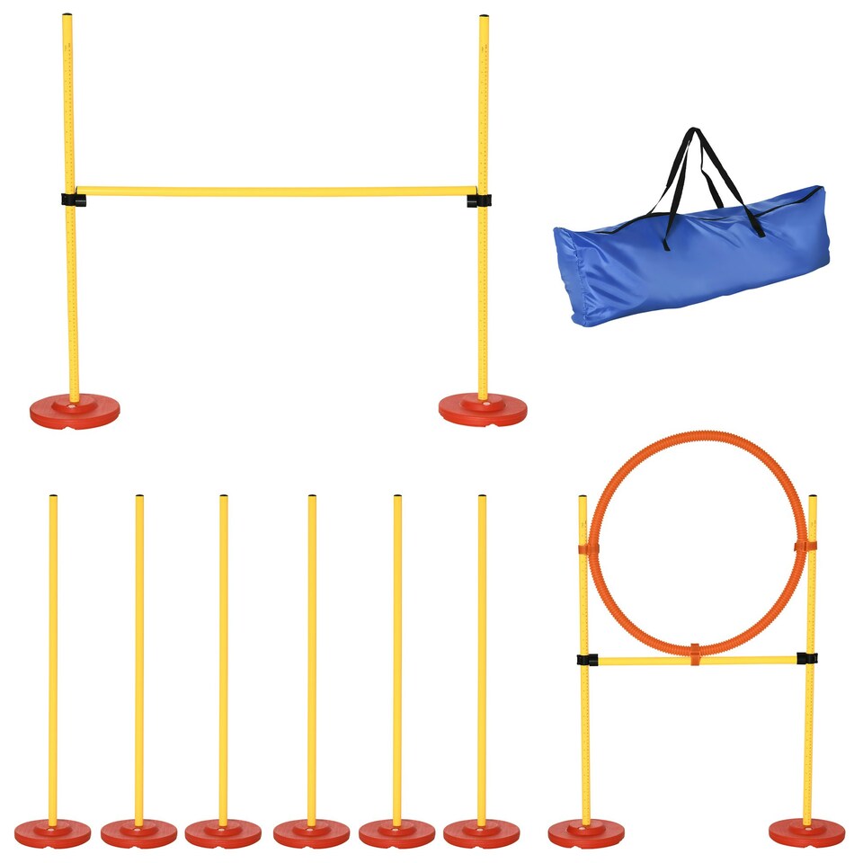 image 1 of PawHut Outdoor 3 PC Dog Pet Agility Training Garden Starter Obstacle Set for Dog