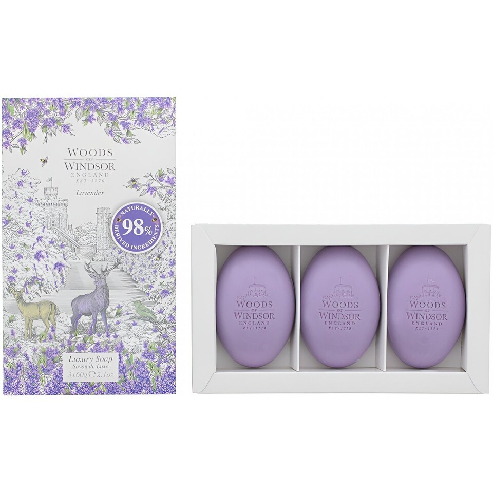 image 1 of Woods of Windsor Lavender Soap 3 x 60g