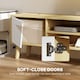 image 3 of HOMCOM TV Stand Cabinet, TV Unit for TVs up to 65 , TV Cabinet with Storage Shelves and Soft Closing Door Cupboard, Cable Management for Living Room, Bedroom, Oak and White