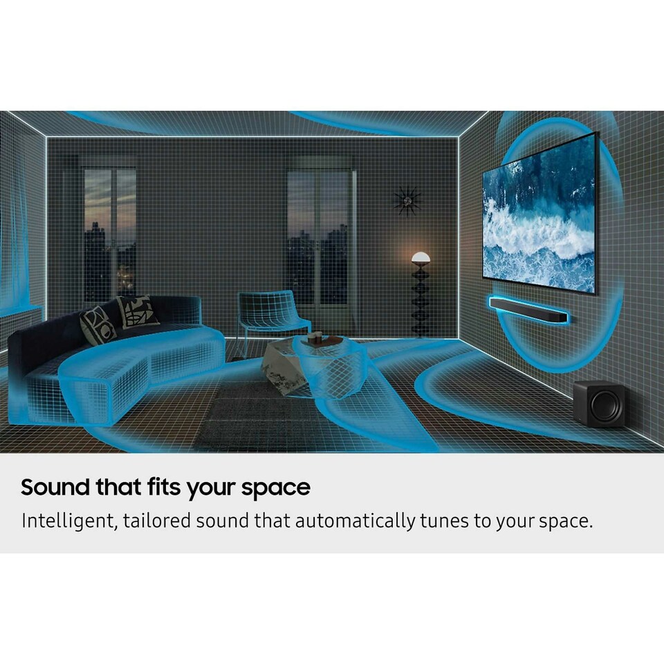 image 1 of Samsung 5.2.1ch Subwoofer with Soundbar HWQ800F