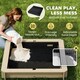 image 6 of Outsunny Kids Square Wooden Sandpit, Children Sandbox Outdoor Playset