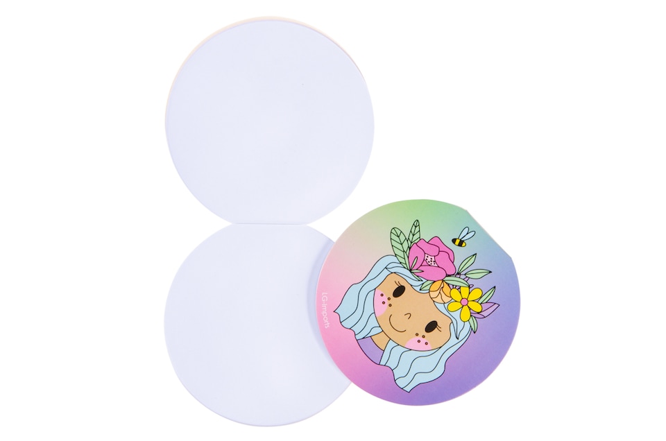 image 1 of Pack of 12 Round Princess Design Notebooks 8cm