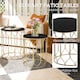image 4 of Outsunny Round Coffee Table Set of 2, Modern Nesting Tables with Ceramic Tile Top, Small End Tables, Indoor Outdoor Side Table with Metal Frame for Living Room, Bedroom, Patio, Balcony, Black | Black | Black