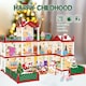 image 1 of Christmas Doll House Playset - 3D DIY Two-Story Dream Home with Accessories & Garden Holiday Gift for Kids Ages 3 plus