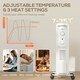 image 8 of HOMCOM 11 Fin Portable Oil Filled Heater Radiator, Energy Efficient, White