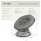image 6 of Garden Chair Gargano - rotatable, resilient polyrattan, comfortable round cushion, Grey
