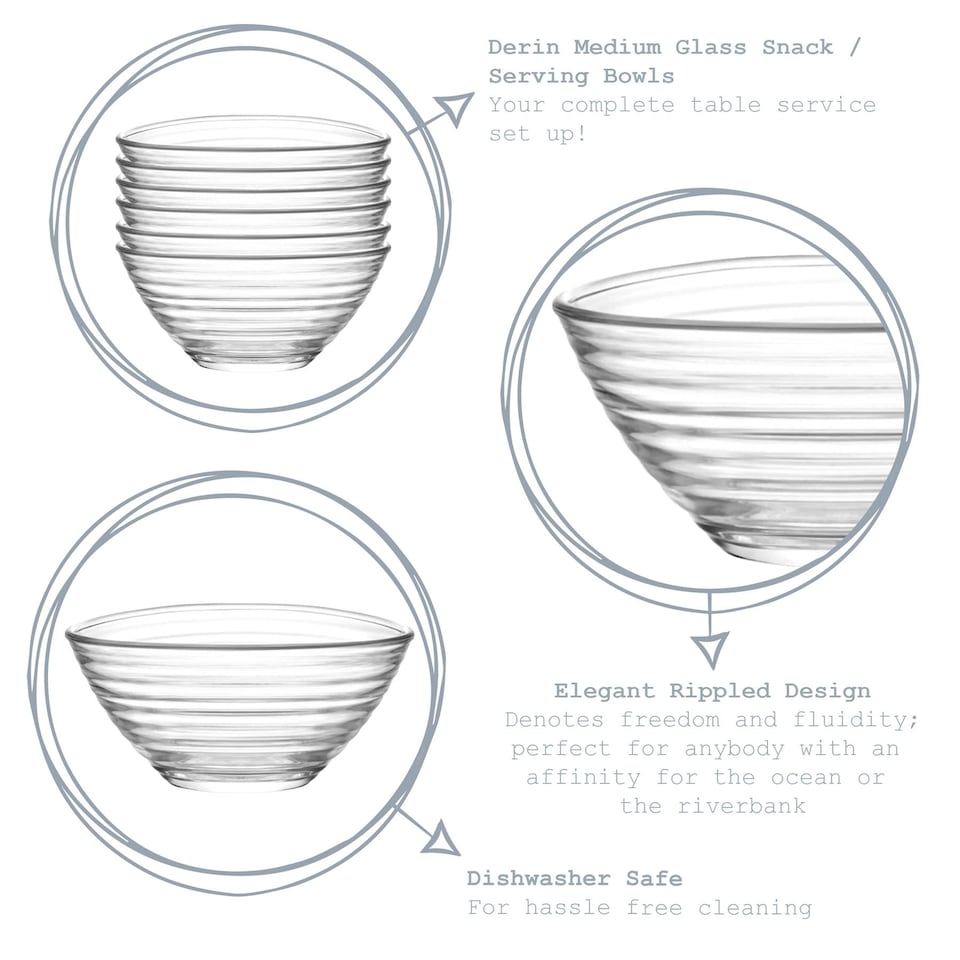 image 1 of LAV Derin Glass Serving Bowl - 11cm - Clear | Clear | Clear